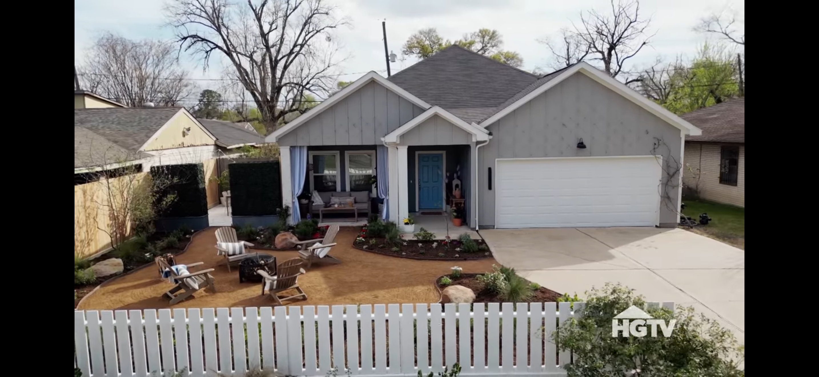 An after shot of a Houston family's home on HGTV's Worst Yard on the Block