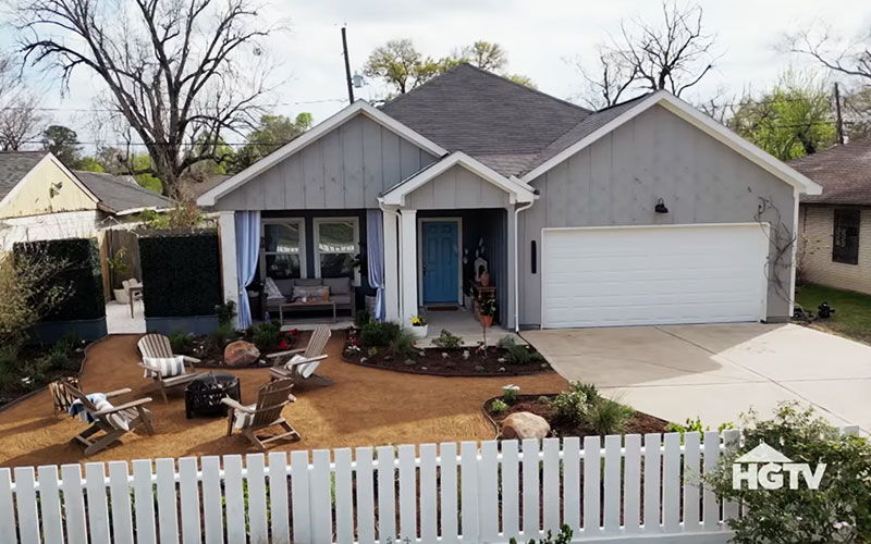 An after shot of a Houston family's home on HGTV's Worst Yard on the Block