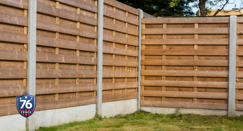 A premium fence installed by 76 FENCE in Charlotte, NC.