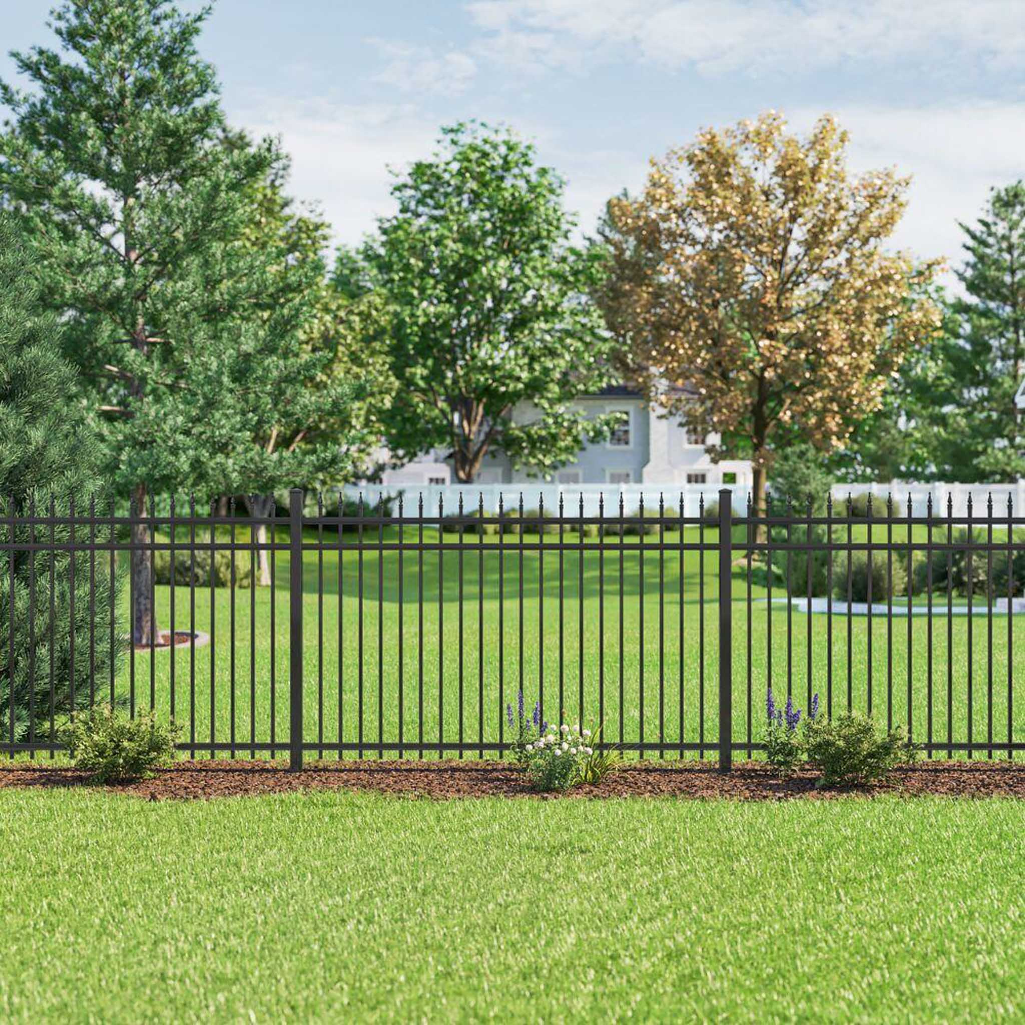 An aluminum fence installed with 76 FENCE - book aluminum fence repairs in Mt. Juliet, TN