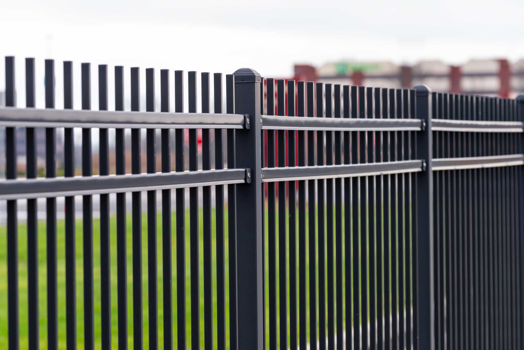 A beautiful Schaumburg aluminum fence installed by the experts at 76 FENCE.