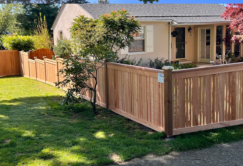 A recent fencing project completed by the fence builders at 76 FENCE.