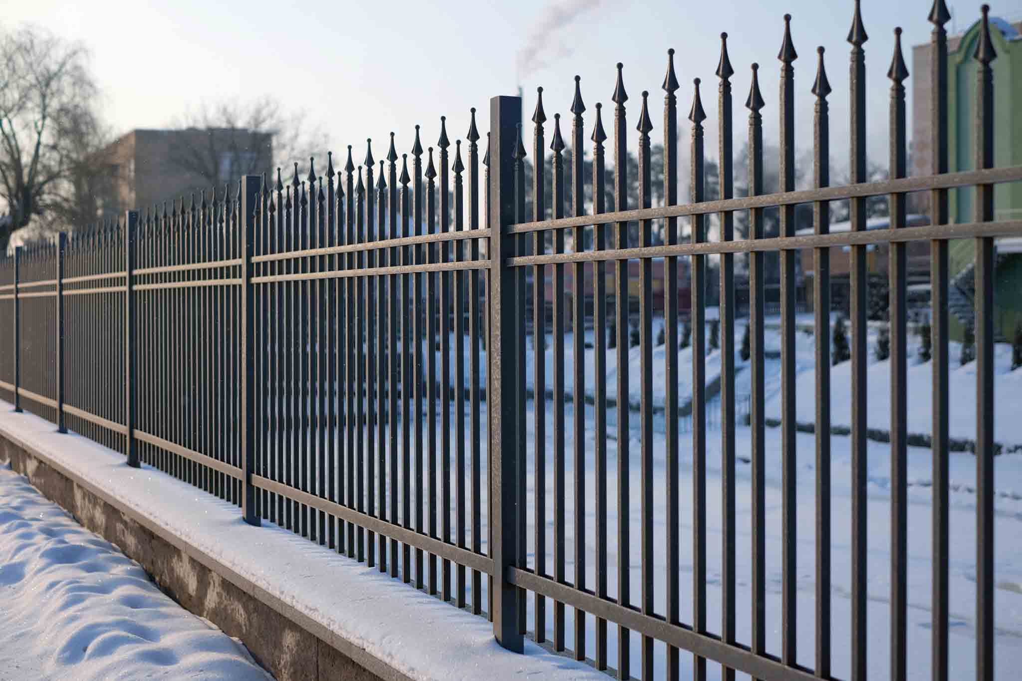 A 76 FENCE built steel fence.