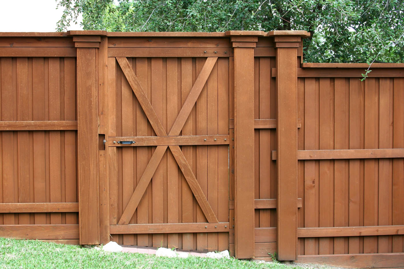 A wood fence using our top Nashville materials.